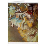 Edgas Degas - Ballet Dancers on Stage 1883 Pastel cards