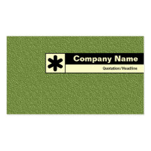 Edge Labelled - Green Embossed Tex Business Card