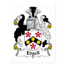 Edgell Family Crest Postcard