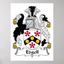 Edgell Family Crest Posters