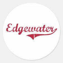 Edgewater New Jersey Classic Design Sticker