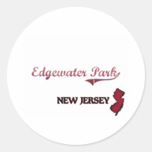 Edgewater Park New Jersey City Classic Round Stickers