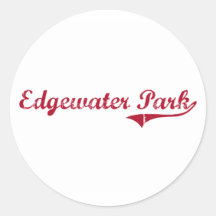 Edgewater Park New Jersey Classic Design Round Sticker