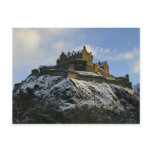 Edinburgh Castle covered in snow Post Card