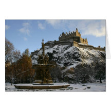 Edinburgh Castle in Winter Card