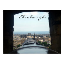 edinburgh city cannon postcard