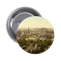 Edinburgh from the Castle, Scotland Pinback Button