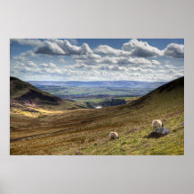 Edinburgh Pentland Hill View Poster