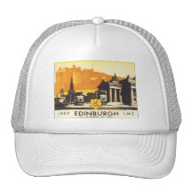 Edinburgh Vintage Travel Poster Hats