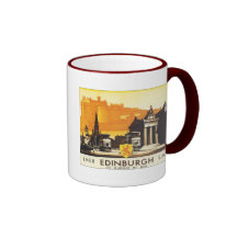 Edinburgh Vintage Travel Poster Mug