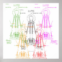 Edison light bulb poster