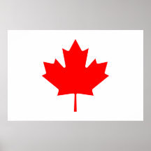 Editable Background Colour, Canada Flag Souvenir Poster