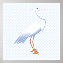 Edna Egret Poster