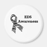 EDS Awareness Zebra Stripe Ribbon Magnet