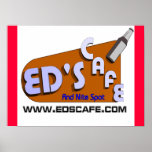 Eds Cafe logo flag/poster posters