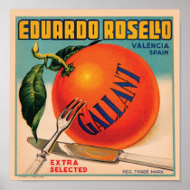 Eduardo Rosello Valencia Spain VIntage Crate Labe