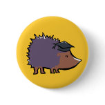 educated hedgehog button
