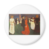 Edvard Munch - The Dance Of Life Refrigerator Magnets