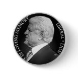 Edward Kennedy B&W Circular Button