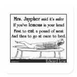 Edward Lear's Mrs. Jaypher stickers