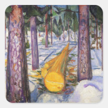 Edward Munch Art Painting Square Sticker