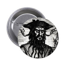Edward Teach Portrait Pin