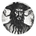 Edward Teach Portrait stickers