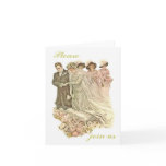 Edwardian, Vintage Wedding Card Invitation