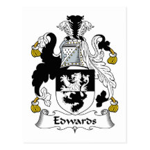 Edwards Family Crest Postcard