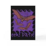Eek! Bats! Halloween Party Invitation cards
