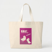 EEK we're having twins! greeting card tweeter bird Tote Bag