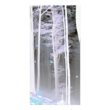 EERIE FOREST TREES LEAVES COLOR NEGATIVE CUSTOM PHOTO CARD