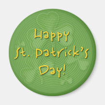 Eerie shamrock: Happy St. Patrick's Day! - Magnet