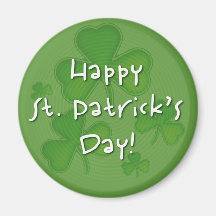 Eerie shamrock: Happy St. Patrick's Day! - Magnet