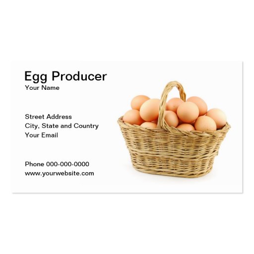 Egg Producer Business Card Zazzle