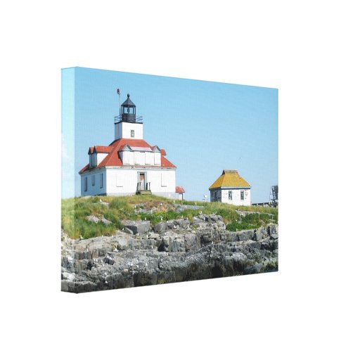 Egg Rock Lighthouse Wrapped Canvas Print