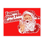 Eggnog Gives You Flatulence postcards