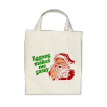 Eggnog Makes Santa Fart Canvas Bag