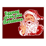 Eggnog Makes Santa Fart Post Cards