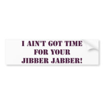Eggplant Jibber Jabber Bumper Sticker