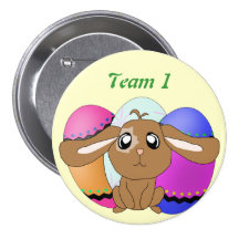 Eggs and Bunny Button Template