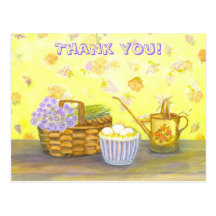 "Eggs and Flowers" Thank you! Post Card