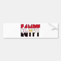 Egypt Flag/Word Bumper Stickers