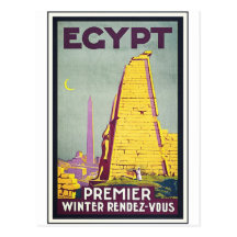 Egypt Vintage Travel Art Poster Postcard