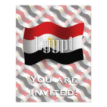 Egypt Waving Flag Custom Invites