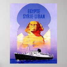 Egypte Syrie Liban Cruise Vintage Print
