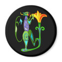 Egyptian Art Deco With A Lotus Flower Magnet