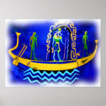 Egyptian Boat/ Barge (in oil 2)
