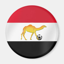 Egyptian desert camel soccer ball flag magnets