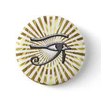 Egyptian Eye of Horus Gold and Black Pin